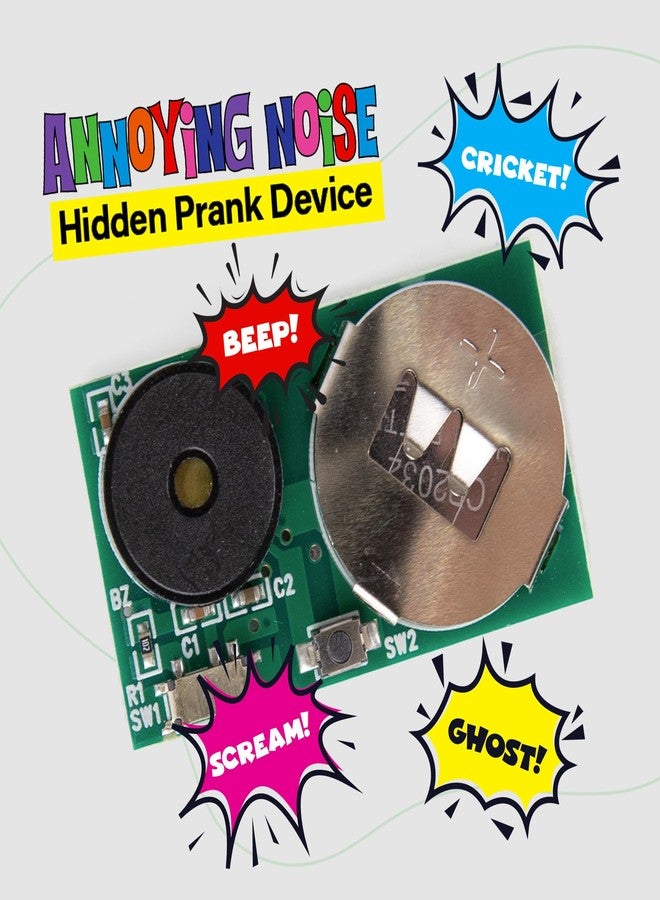 ArtCreativity 4-in-1 Cricket Noise Maker Prank, Long-Lasting Hidden Sound Prank with Cricket, Beeping, Scream, and Singing Ghost Noises - Compact Annoying Noise Maker with Unique Speed-Up Feature - Image 3